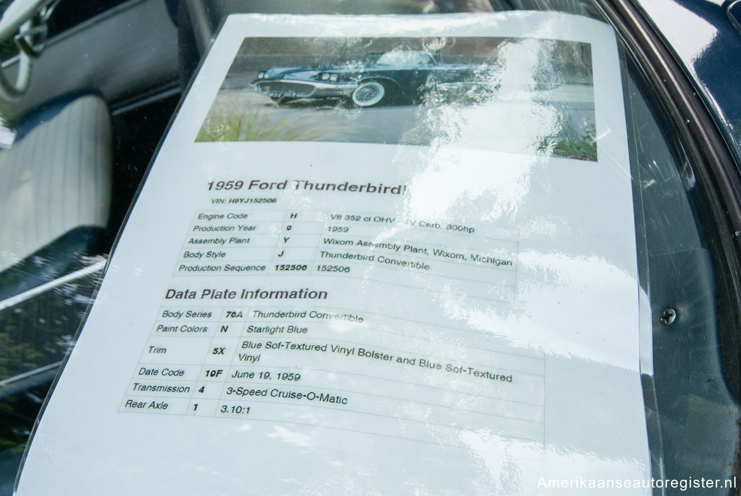 Ford Thunderbird uit 1959